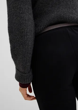 Pantaloni casual din material mixt cu bumbac (set/2 perechi) • negru+negru • magazin bonprix