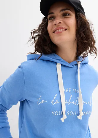 Costum de sport cu bluză lungă și colanți (set/2 piese) • albastru mediu/negru • magazin bonprix