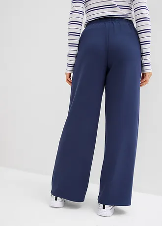 Pantalon palazzo doux en néoprène • bleu foncé • Boutique bonprix