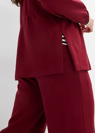 Bluză casual oversized din material scuba moale • roșu rubiniu • magazin bonprix