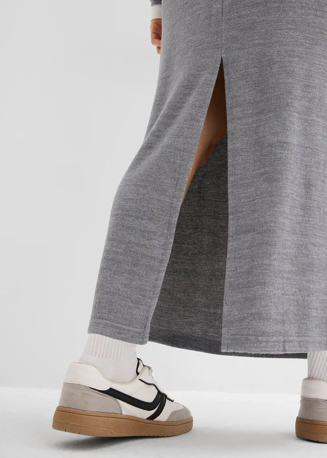 Jupe en jersey effet maille • gris chiné • product-page.page-title-suffix
