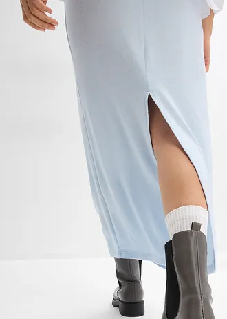 Jersey rok in gebreide look • poederblauw gemêleerd • bonprix online shop