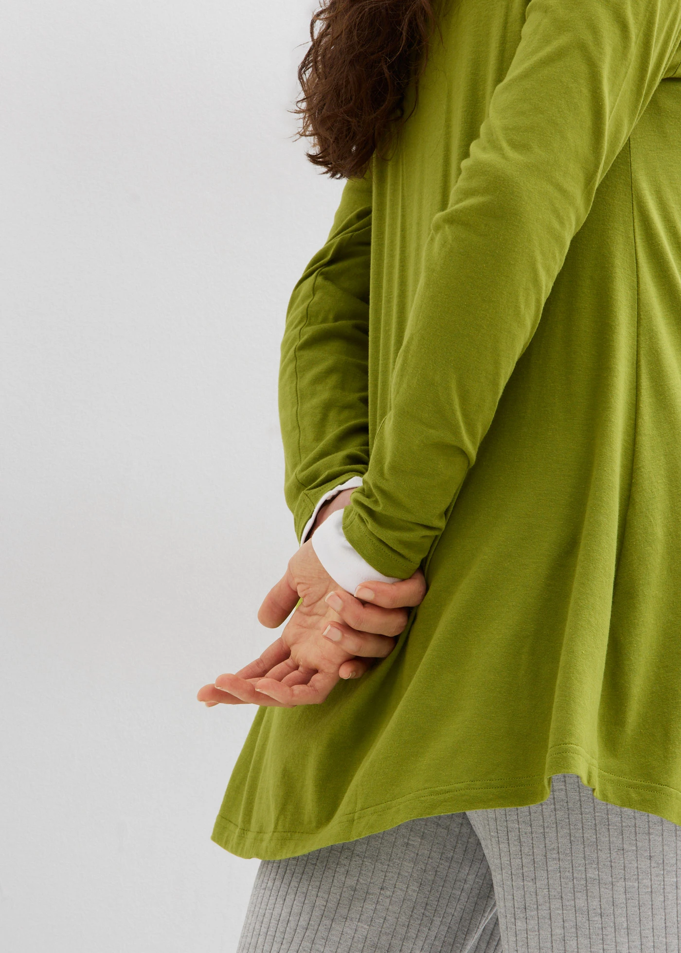 Longsleeve van een katoen/viscose-mengsel • mosgroen • bonprix online shop