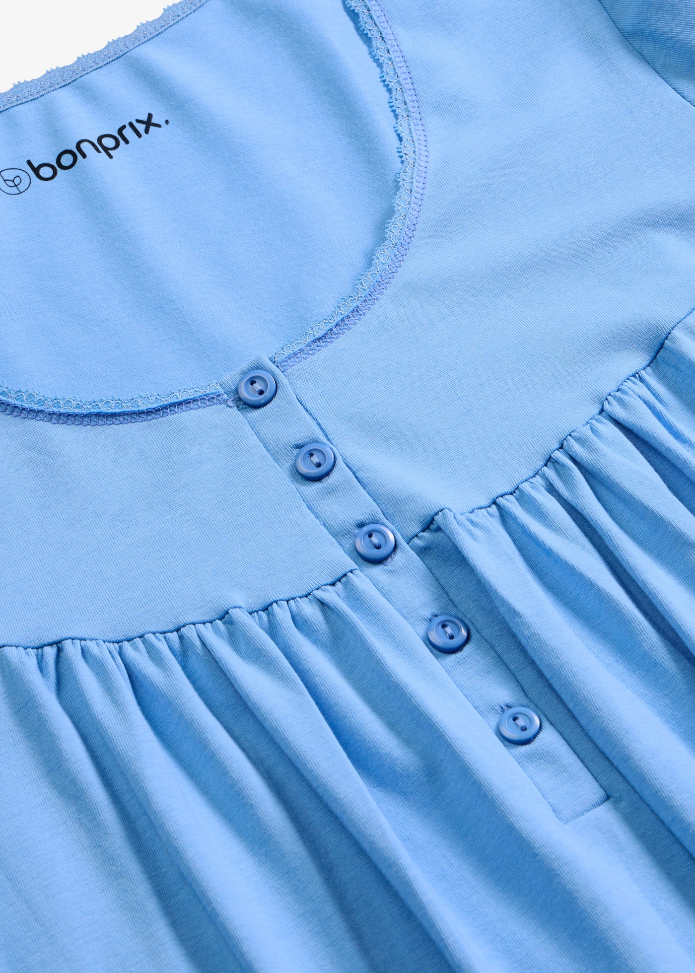 Voedingsnachthemd met biologisch katoen • middenblauw • bonprix online shop