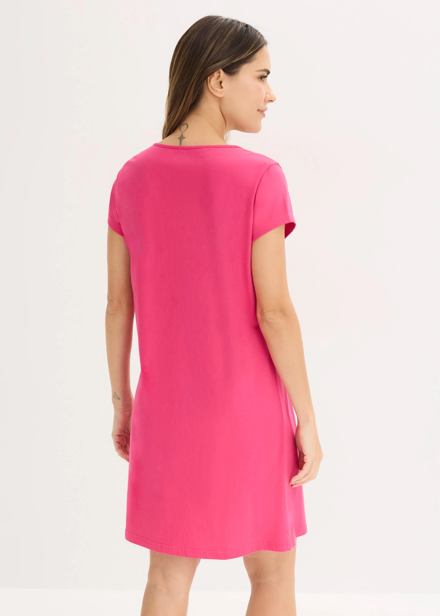 Kort nachthemd van biologisch katoen • pinklady met uilenprint • bonprix online shop