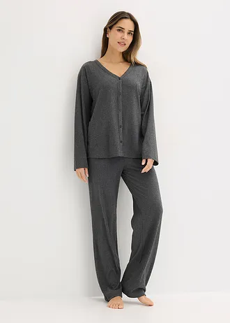 Huispak van zacht geribd materiaal • antraciet gemêleerd • bonprix online shop