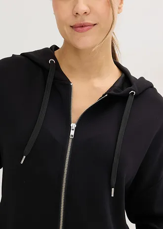 Costum de casă din material tip scuba • negru • magazin bonprix