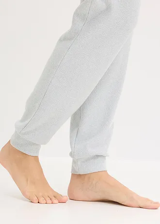 Ensemble d’intérieur doux en jersey gaufré • gris clair chiné • Boutique bonprix