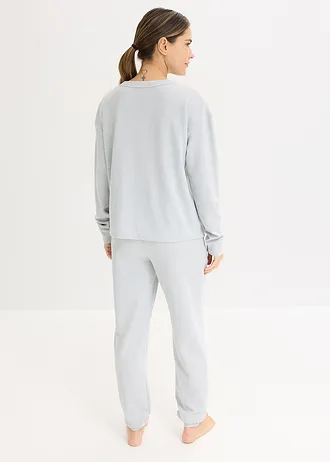 Huispak van zachte jersey, Kleur: lichtgrijs gemêleerd