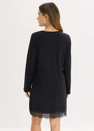 Chemise de nuit à dentelle • noir • Boutique bonprix