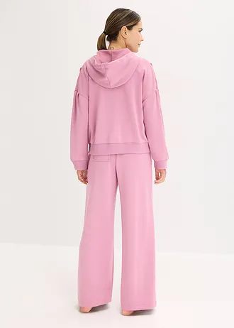 Huispak van scuba met korte top • mauve • bonprix online shop