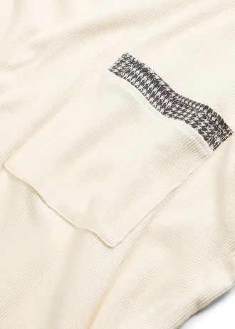 Pijama din bumbac moale • bej natur-negru cadrilat • magazin bonprix