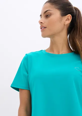 Sportshirt van stevig katoenachtig materiaal • smaragd • bonprix online shop