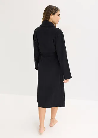 Frotté badjas van katoen • zwart • bonprix online shop