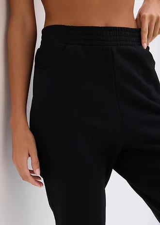 Pantaloni casual integral din bumbac organic • negru • magazin bonprix