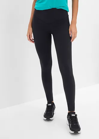 Legging de sport sculptant toucher coton, Couleur: gris-noir