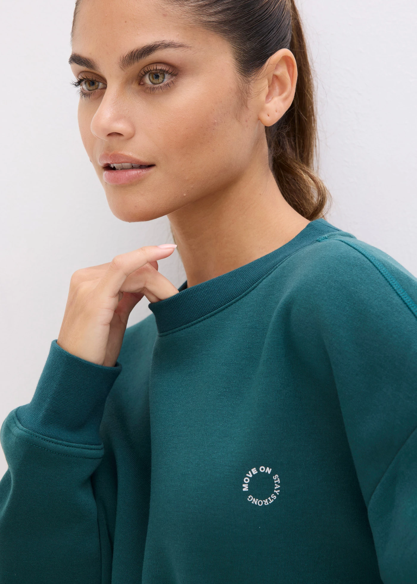 Termiczna bluza oversize, szybkoschnąca • niebieskozielony • sklep bonprix