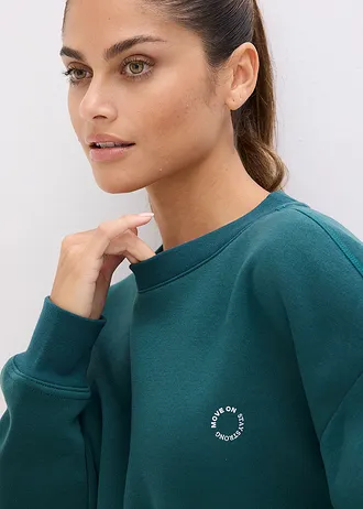 Termiczna bluza oversize, szybkoschnąca • niebieskozielony • sklep bonprix