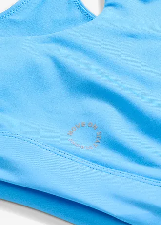 Sutien sport cu racerback, oferă susținere ușoară • albastru briliant • magazin bonprix