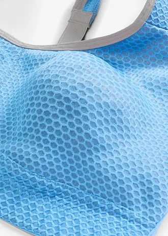 Soutien-gorge de sport, maintien fort • gris granit/bleu brillant • Boutique bonprix