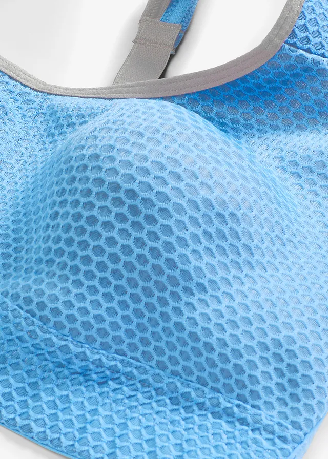 Soutien-gorge de sport, maintien fort • gris granit-bleu brillant • product-page.page-title-suffix