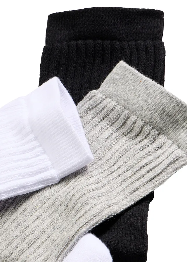 Lot de 3 paires de chaussettes de sport • noir + blanc + gris clair chiné • product-page.page-title-suffix