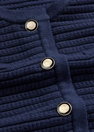 Gebreid vest met viscose • donkerblauw • bonprix online shop