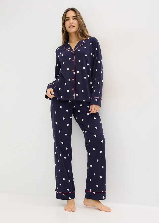 Pyjama • maritiemblauw-wit gestippeld • product-page.page-title-suffix