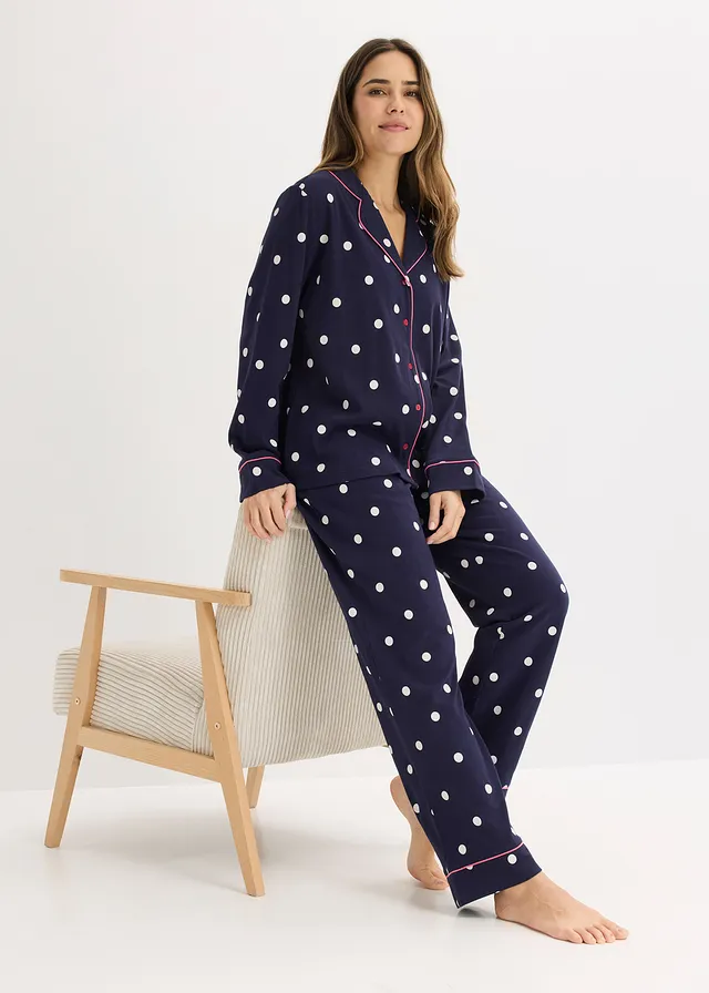 Pyjama • maritiemblauw-wit gestippeld • product-page.page-title-suffix