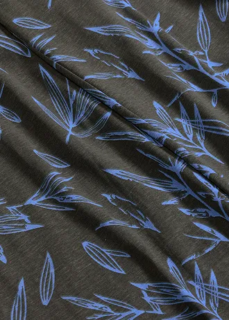 Piżama (3 części) z czystej bawełny • niebieski-szary granitowy z nadrukiem • sklep bonprix