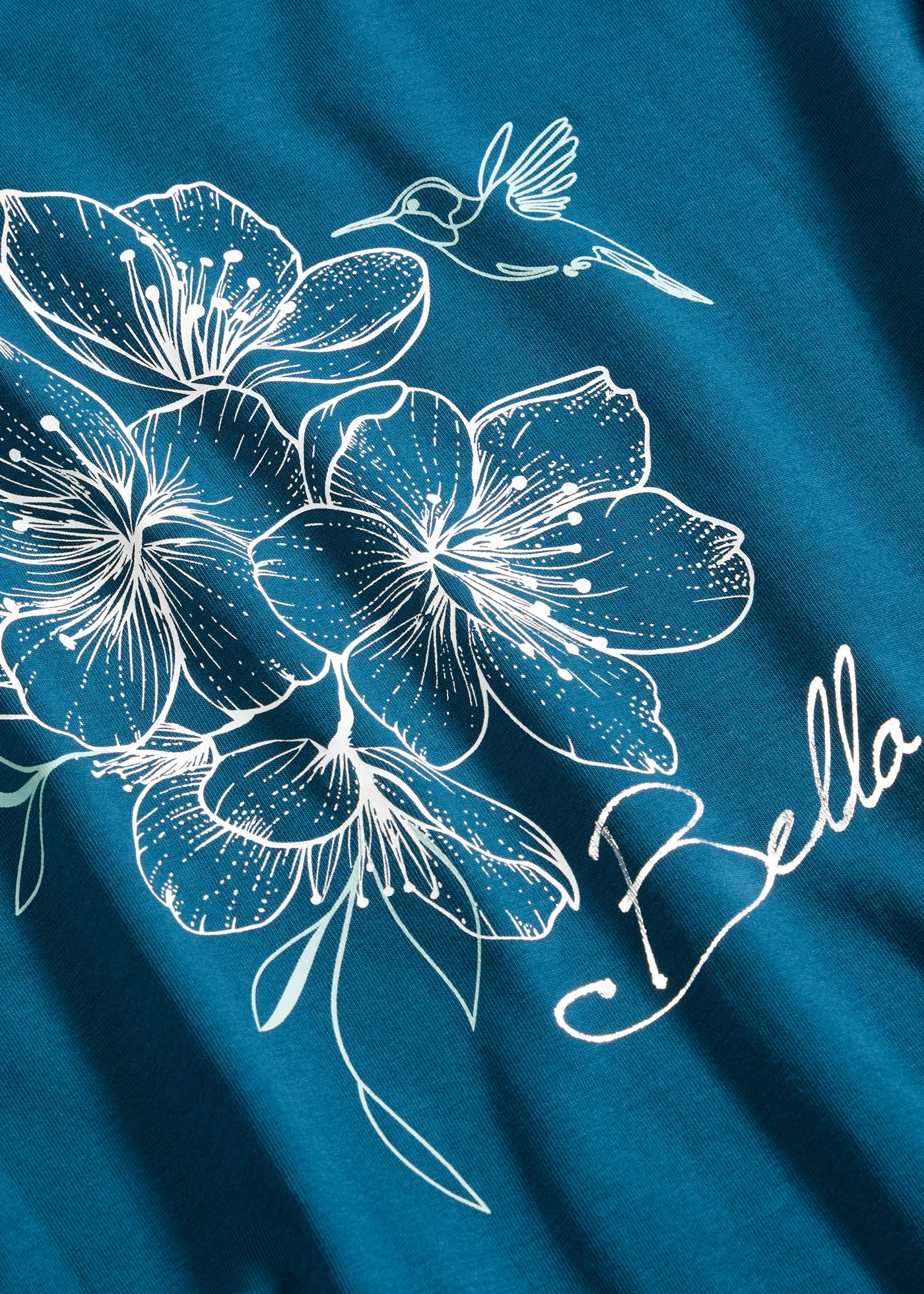 Hálóing tiszta pamutból • olajkék • bonprix áruház