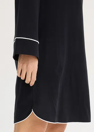 Chemise de nuit en coton doux • noir • Boutique bonprix