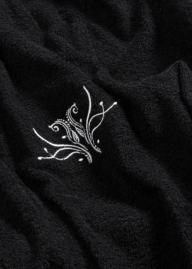 Peignoir en éponge 100% coton • noir • product-page.page-title-suffix