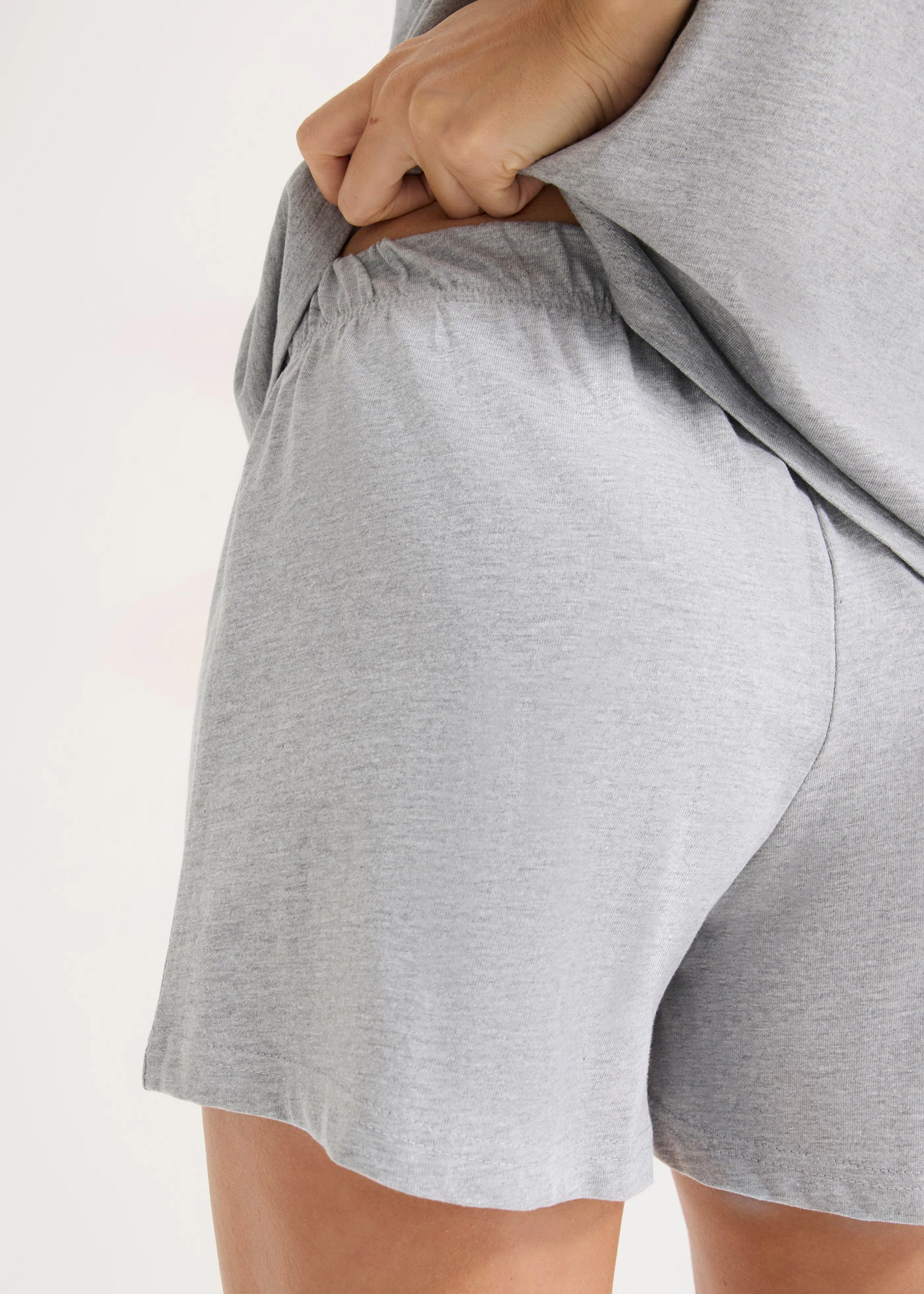 Shortama met knoopsluiting • lichtgrijs gemêleerd • bonprix online shop