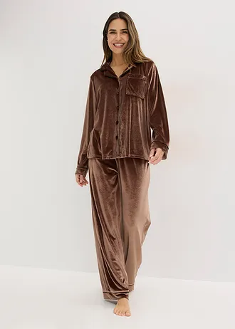 Ensemble d’intérieur en velours • marron • Boutique bonprix