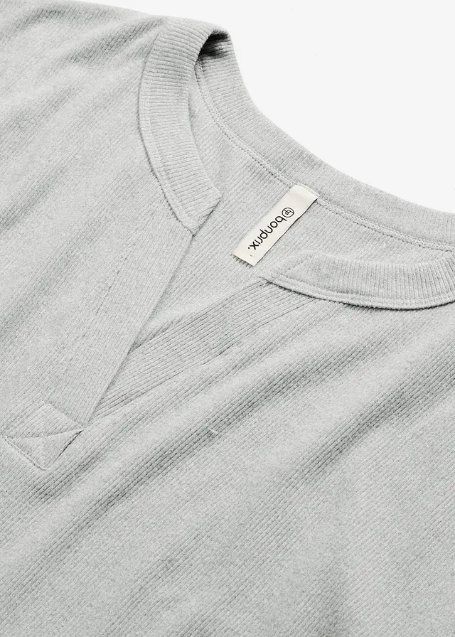 Robe d’intérieur en douce maille côtelée • gris chiné • product-page.page-title-suffix