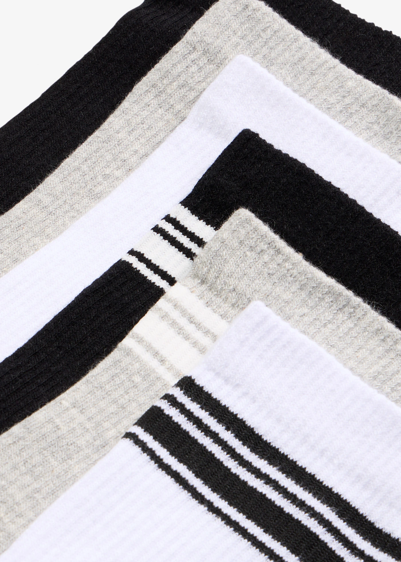 Tennissokken  met katoen (6 paar) • wit+lichtgrijs gemêleerd+zwart • bonprix online shop