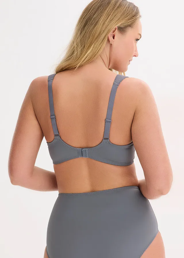 Soutien-gorge minimiseur à bretelles rembourrées, Couleur: gris granit