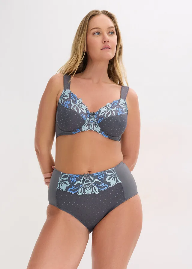 Soutien-gorge minimiseur à bretelles rembourrées, Couleur: gris granit