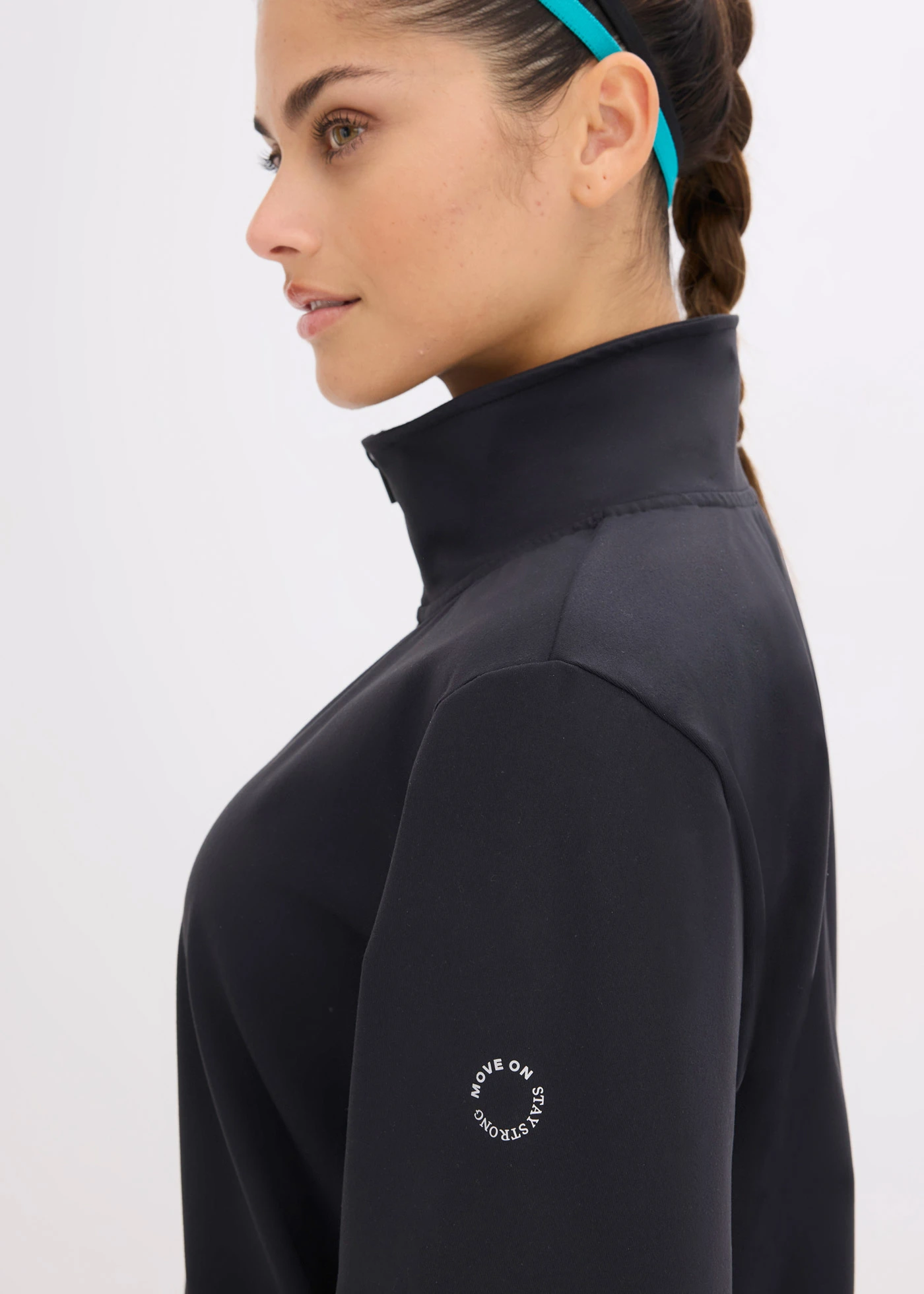 Oversized sportjas van stevig katoenachtig materiaal • zwart+grijs • bonprix online shop