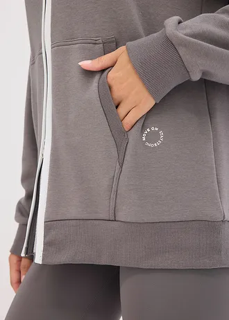 Thermo sweatvest, sneldrogend • granietgrijs • bonprix online shop