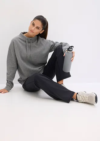 Bluză casual din bumbac organic 100% • gri melanj melanj • magazin bonprix