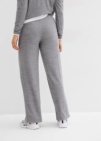 Pantaloni din jerse cu aspect tricotat • gri melanj melanj • magazin bonprix