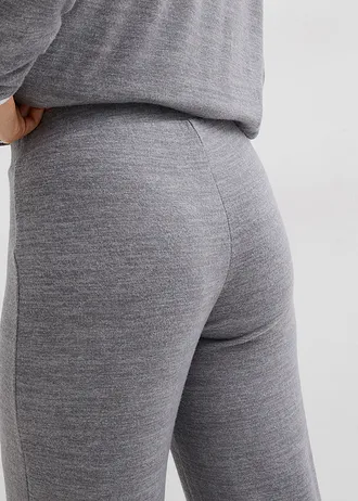 Pantaloni din jerse cu aspect tricotat • gri melanj melanj • magazin bonprix