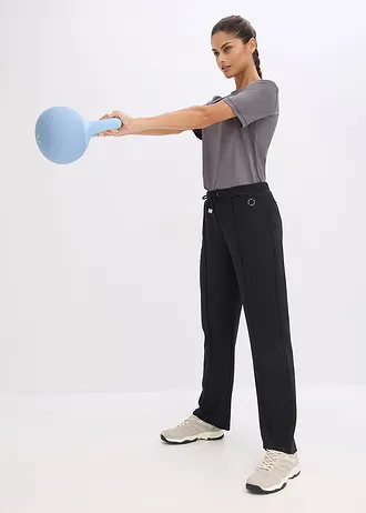 Pantaloni sport cu cusături decorative • negru • magazin bonprix