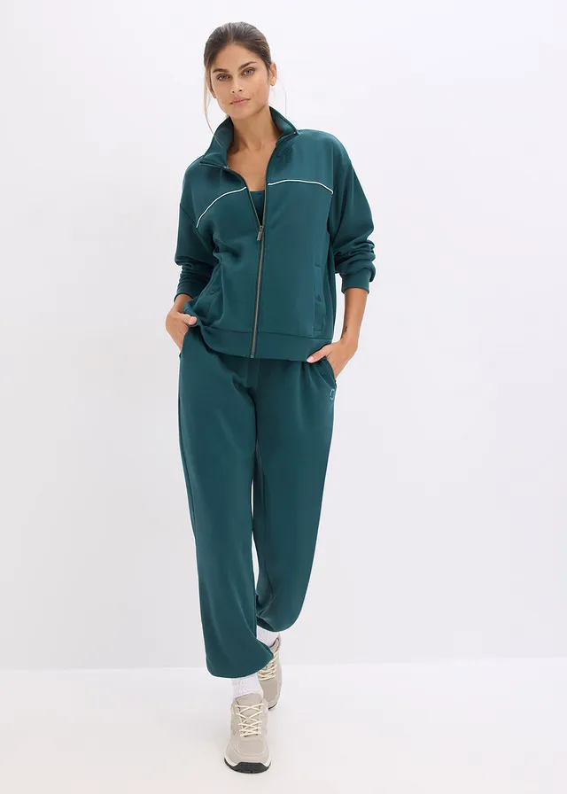 Sportnadrág modállal, ultra puha • olajzöld • bonprix áruház