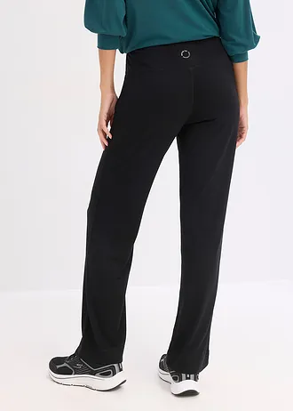 Pantaloni sport cu buzunare, cu uscare rapidă • negru • magazin bonprix