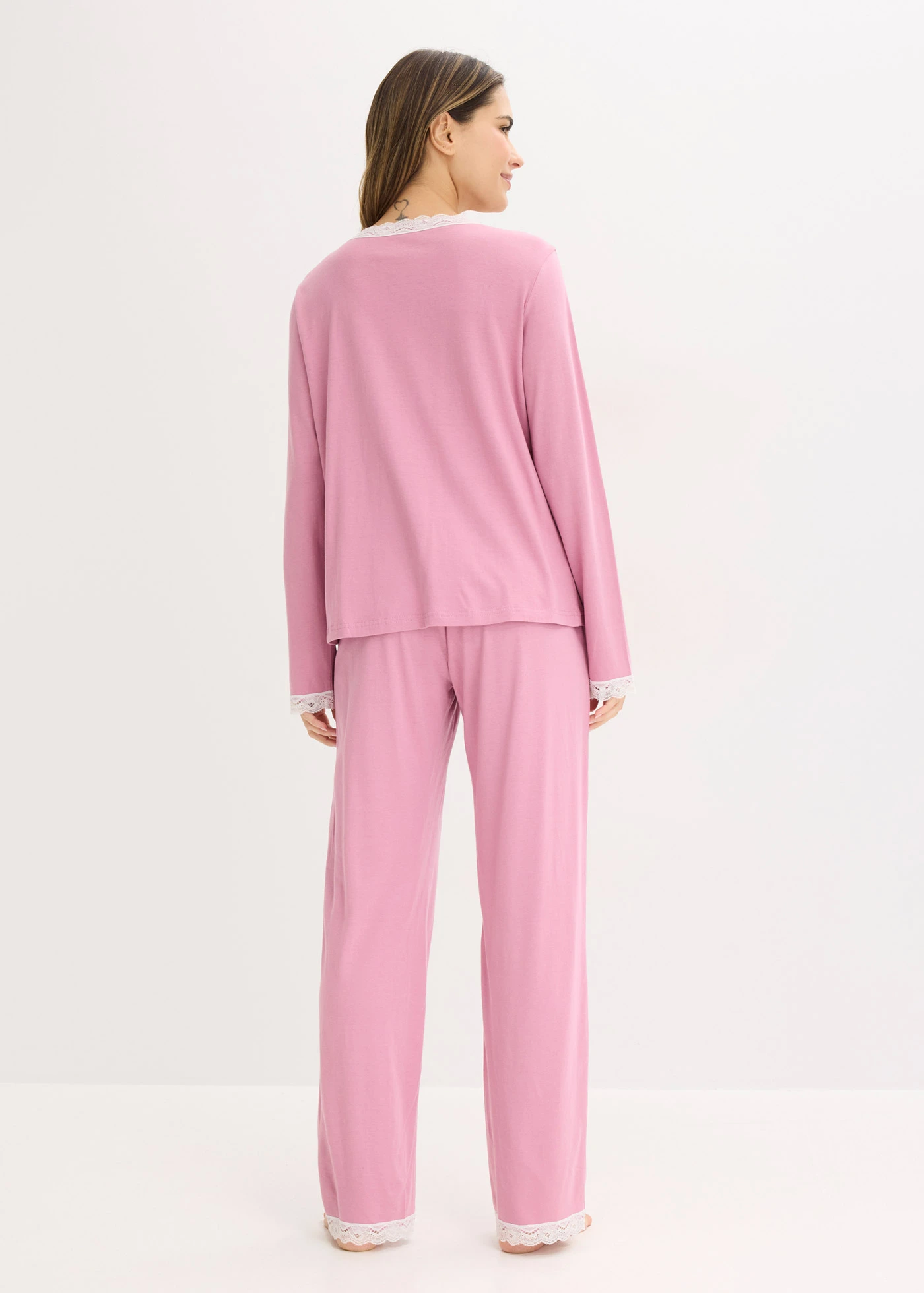 Pyjama met knoopsluiting • mauve-wolwit • bonprix online shop