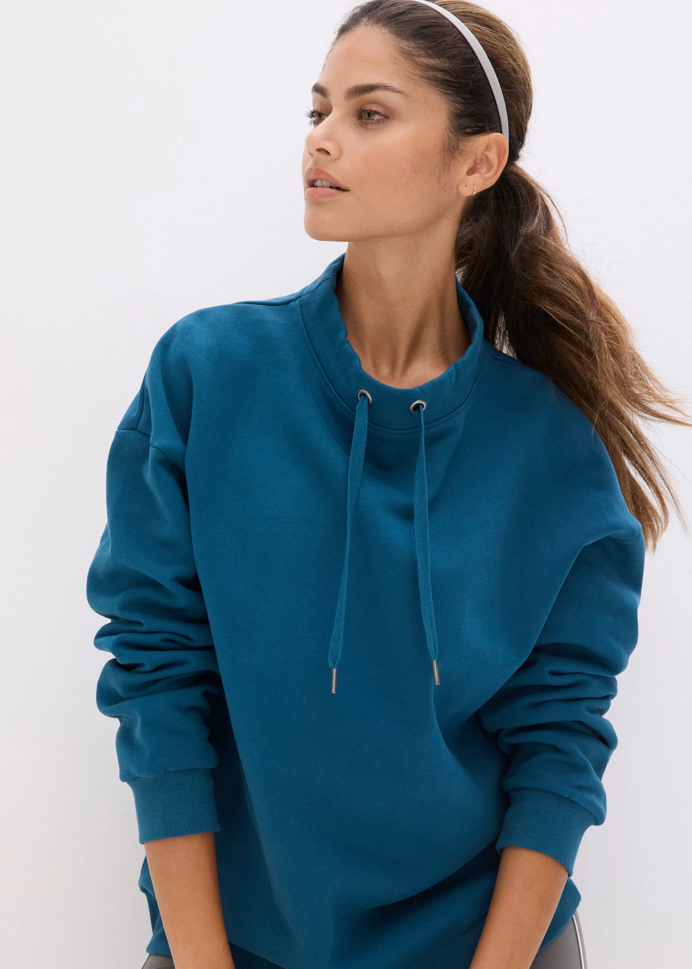 Sweater van biologisch katoen • blauwpetrol • bonprix online shop