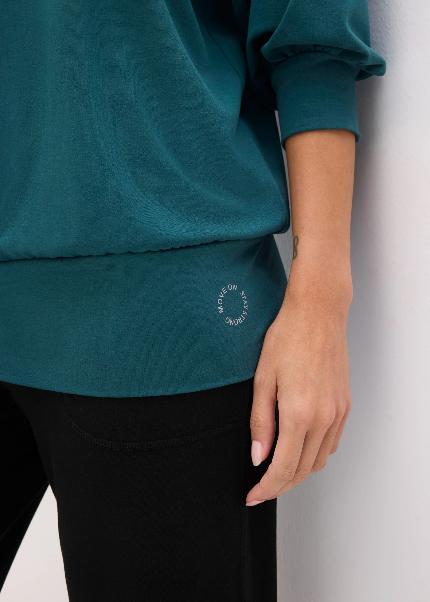 Športové tričko, oversize, s 3/4 rukávom, rýchlo schnúce • petrolejovo zelená • obchod bonprix